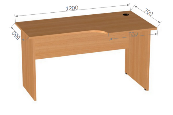 Мебель для офиса ЭДЕМ Э-21.1L Стол угловой левый