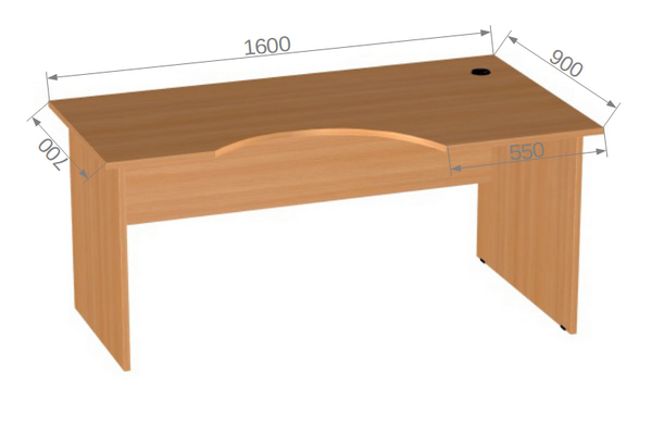 Мебель для офиса ЭДЕМ Э-24.2 L Стол  угловой левый