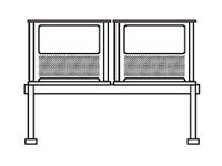 Кресла для вокзалов и аэропортов Стайл + мод. СМ 88/4 2-х местная секция